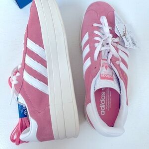 New with box & pink/white laces. Adidas Gazelle bold platform sneaker.